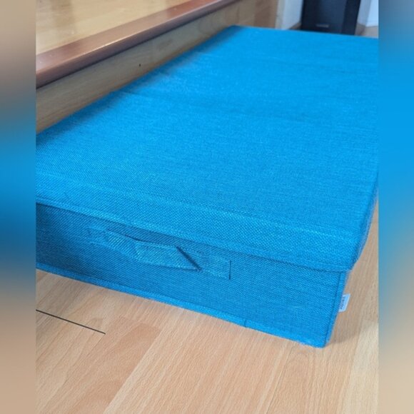 Other - Two Brand New Teal Fabric Storage Box with Lid (Under Bed Storage)